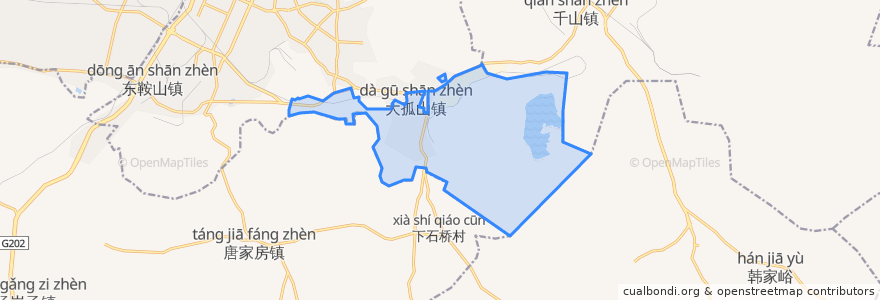 Mapa de ubicacion de 大孤山街道.