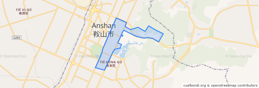 Mapa de ubicacion de 园林街道.