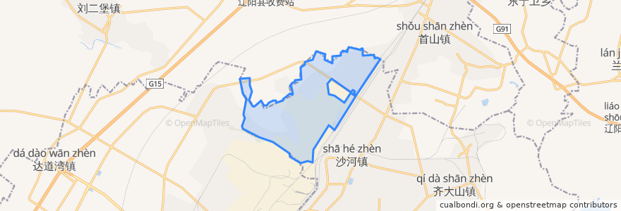 Mapa de ubicacion de 红旗街道.