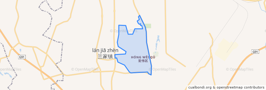 Mapa de ubicacion de 工农街道.