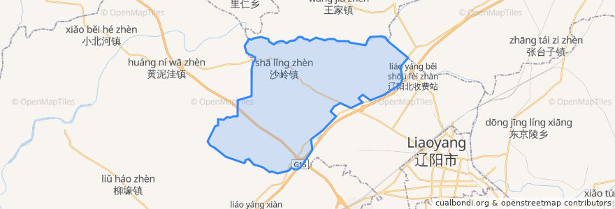 Mapa de ubicacion de 沙岭镇.