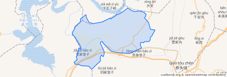 Mapa de ubicacion de 北台街道.