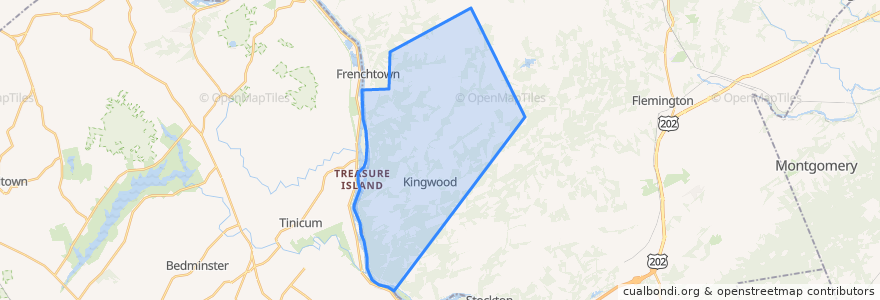 Mapa de ubicacion de Kingwood Township.