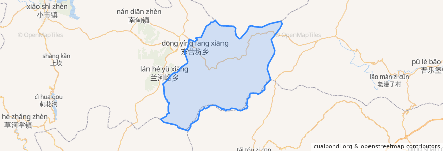 Mapa de ubicacion de 东营房乡.