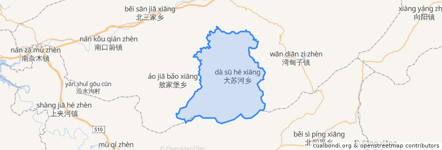 Mapa de ubicacion de 大苏河乡.