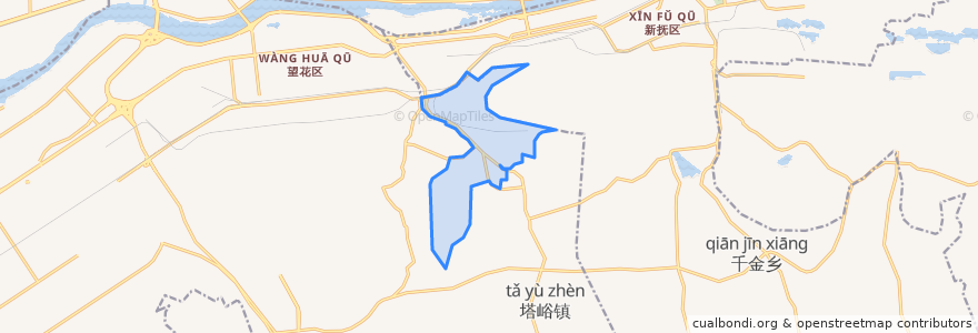 Mapa de ubicacion de 古城子街道.