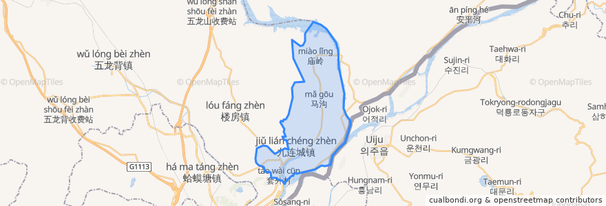 Mapa de ubicacion de Jiuliancheng.