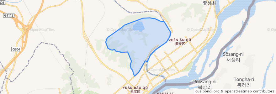 Mapa de ubicacion de 九道街道.