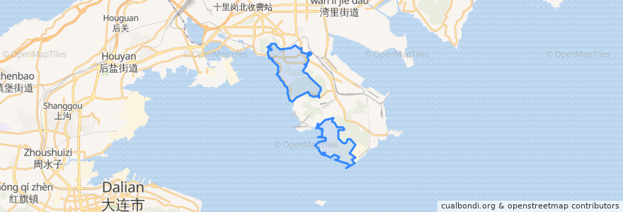 Mapa de ubicacion de 大孤山街道.