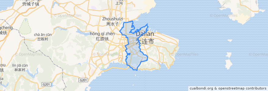 Mapa de ubicacion de 西岗区.