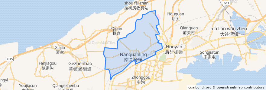 Mapa de ubicacion de 南关岭街道.