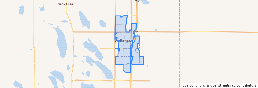 Mapa de ubicacion de Wellington.