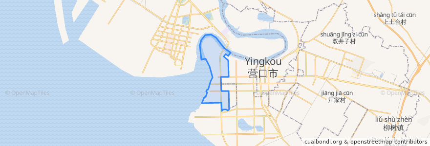 Mapa de ubicacion de 营口高新技术产业开发区.