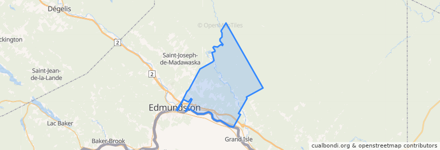 Mapa de ubicacion de Saint-Basile Parish.