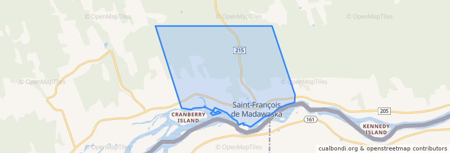 Mapa de ubicacion de Saint-François de Madawaska.
