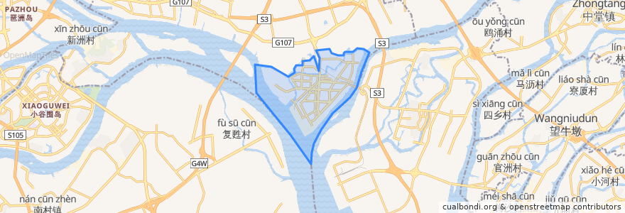 Mapa de ubicacion de 夏港街道.