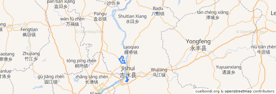 Mapa de ubicacion de Jishui Industrial Area.