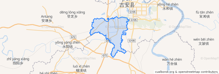 Mapa de ubicacion de 横江镇.