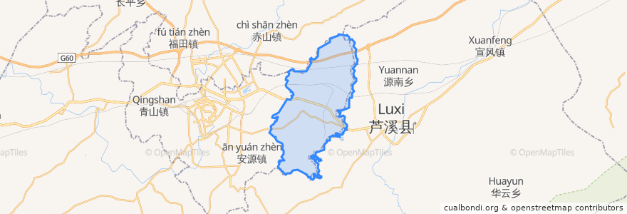 Mapa de ubicacion de 高坑镇.