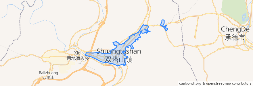 Mapa de ubicacion de Yuanbaoshan Subdistrict.