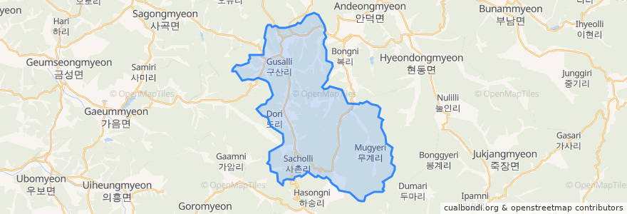 Mapa de ubicacion de Hyeonseo-myeon.