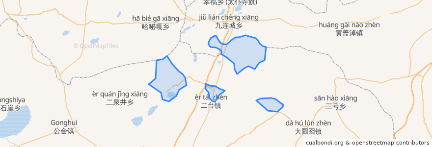 Mapa de ubicacion de 察北管理区.