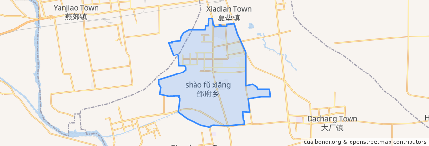 Mapa de ubicacion de 邵府镇.