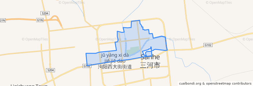 Mapa de ubicacion de 泃阳西街道.