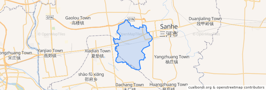 Mapa de ubicacion de 李旗庄镇.