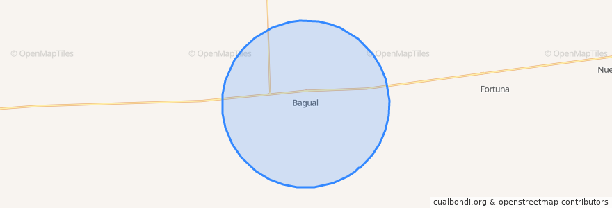 Mapa de ubicacion de Comisión Municipal de Bagual.