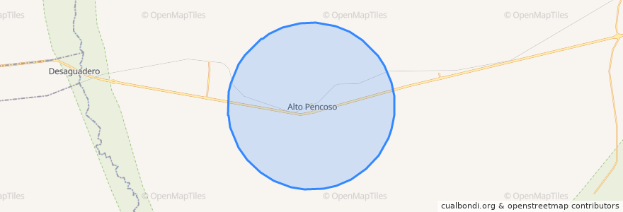 Mapa de ubicacion de Comisión Municipal de Alto Pencoso.