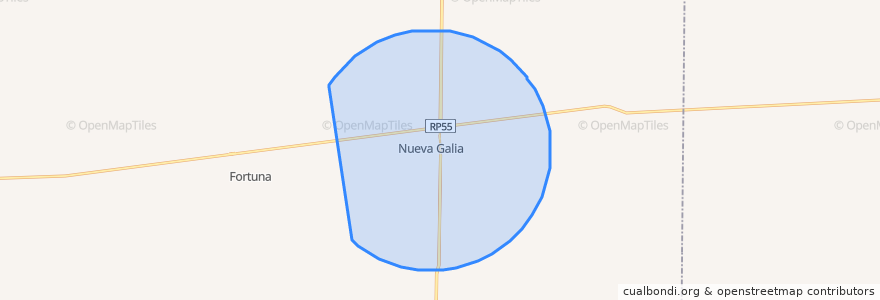 Mapa de ubicacion de Comisión Municipal de Nueva Galia.