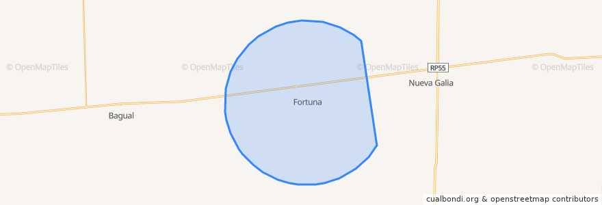 Mapa de ubicacion de Municipio de Fortuna.