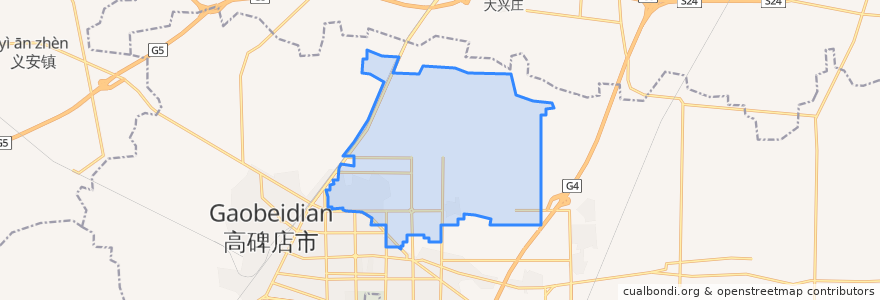 Mapa de ubicacion de 北城街道.