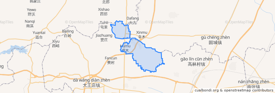 Mapa de ubicacion de 户木乡.