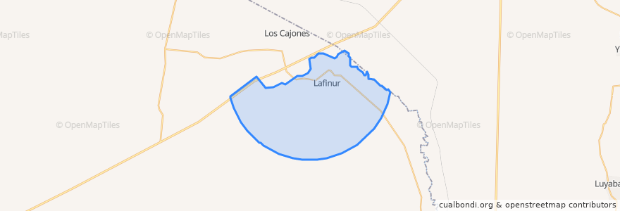 Mapa de ubicacion de Comisión Municipal de Lafinur.