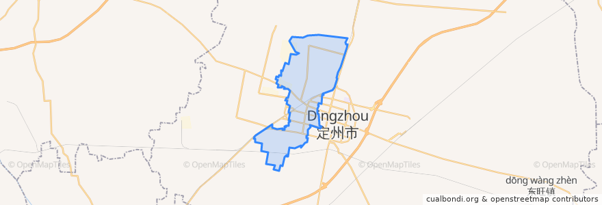 Mapa de ubicacion de Xichengqu Subdistrict.