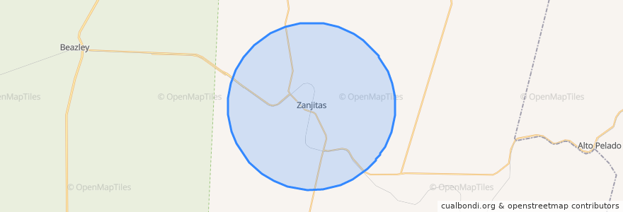 Mapa de ubicacion de Comisión Municipal de Zanjitas.