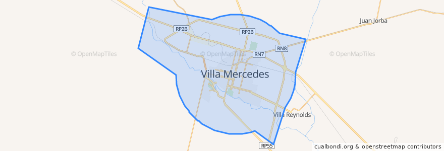 Mapa de ubicacion de Municipio de Villa Mercedes.