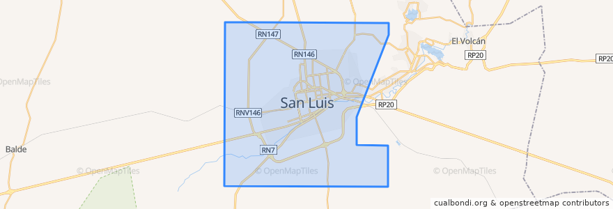 Mapa de ubicacion de Municipio de San Luis.