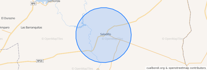 Mapa de ubicacion de Comisión Municipal de Saladillo.