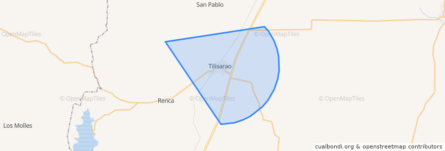 Mapa de ubicacion de Municipio de Tilisarao.