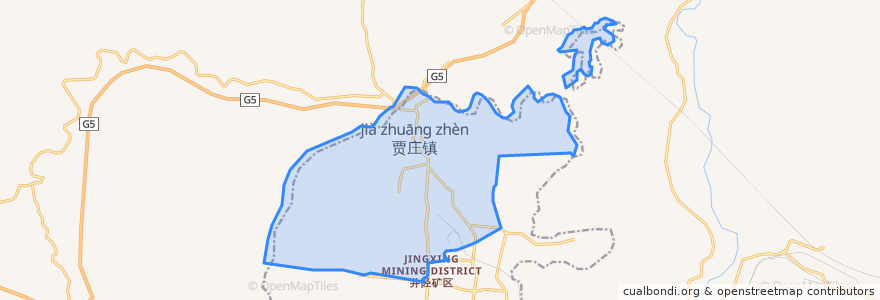 Mapa de ubicacion de 贾庄镇.