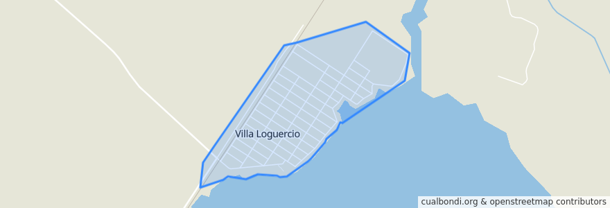 Mapa de ubicacion de Villa Loguercio.