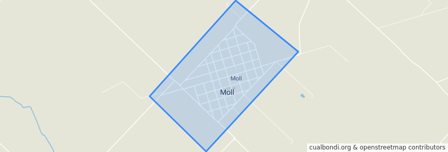 Mapa de ubicacion de Moll.