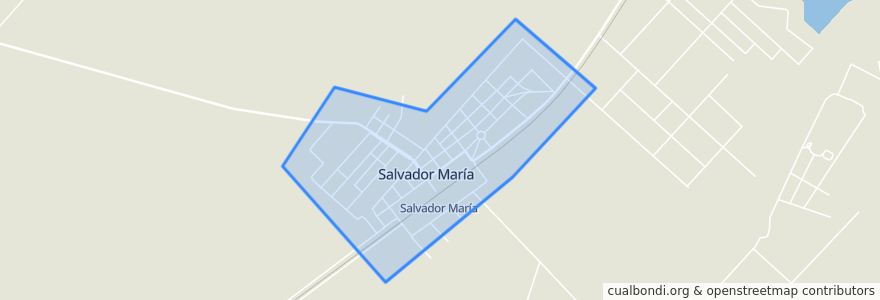 Mapa de ubicacion de Salvador María.