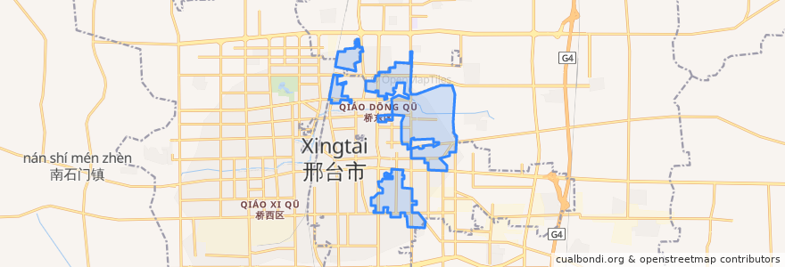 Mapa de ubicacion de 大梁庄乡.