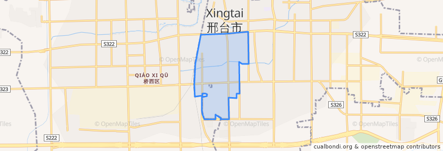 Mapa de ubicacion de 西大街街道.