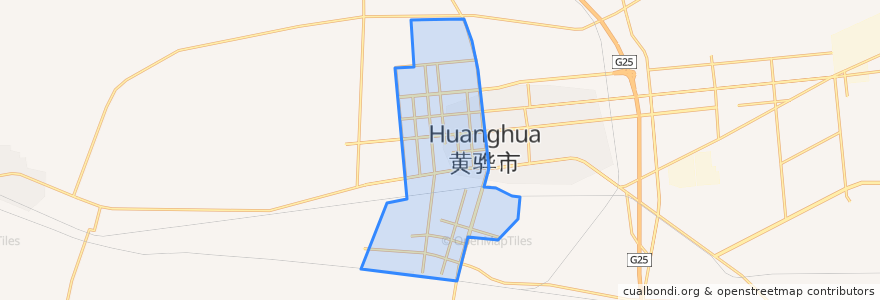 Mapa de ubicacion de 骅西街道.