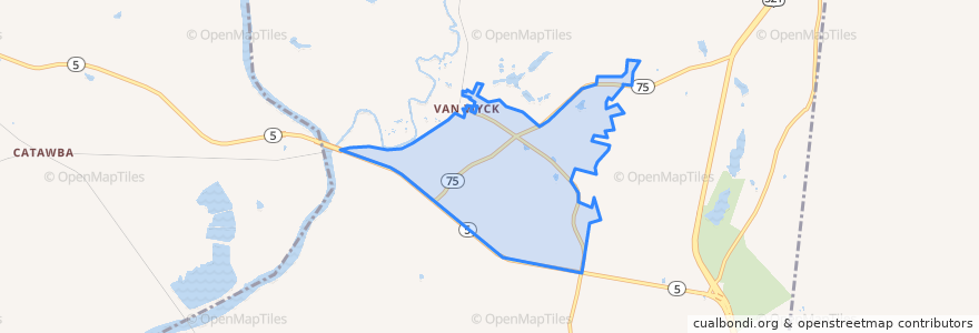 Mapa de ubicacion de Van Wyck.